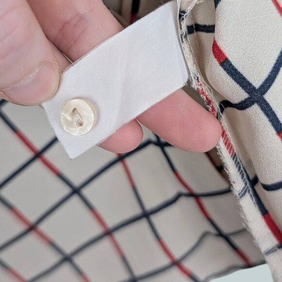 (2/$20) Splash Red & Blue Line Blouse - Picture 6 of 8